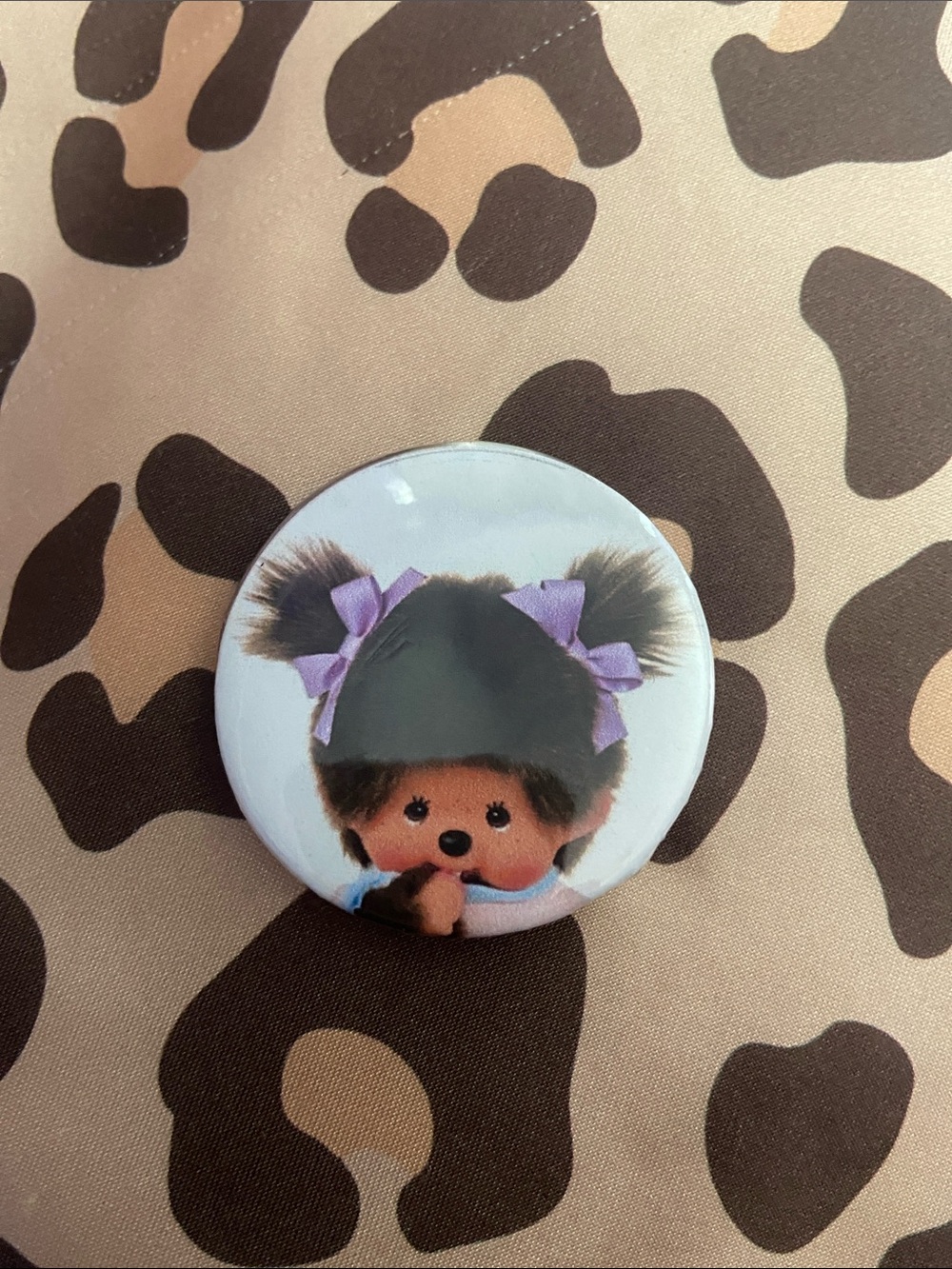 NWOT cute monchichi button pin